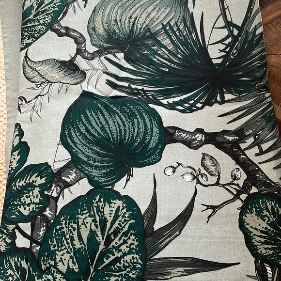 H&M green palm leaf organic cotton tablecloth - Picture 2 of 6